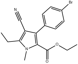 ETHYL 3-(4-BROMOPHENYL)-4-CYANO-5-ETHYL-1-METHYL-1H-PYRROLE-2-CARBOXYLATE
