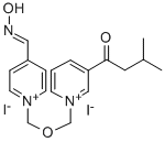 Pyridinium, 1-(((4-((hydroxyimino)methyl)pyridino)methoxy)methyl)-3-(3 -methyl-1-oxobutyl)-, diiodide