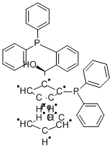 (S)-(-)-[(S)-2-DIPHENYLPHOSPHINOFERROCENYL][2-DIPHENYLPHOSPHINOPHENYL]METHANOL Structural