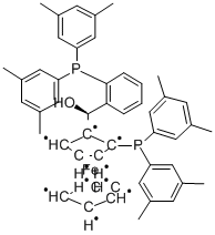 (S)-(-)-[(S)-2-DI(3,5-XYLYL)PHOSPHINOFERROCENYL][2-DI(3,5-XYLYL)PHOSPHINOPHENYL]METHANOL Structural