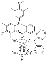 (S)-(-)-[(S)-2-DIPHENYLPHOSPHINOFERROCENYL][2-BIS(3,5-DIMETHYL-4-METHOXYPHENYL)PHOSPHINOPHENYL]METHANOL Structural