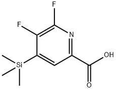 5,6-Difluoro-4-(trimethylsilyl)pyridine-2-carboxylic acid Structural