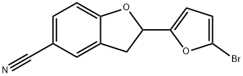 2-(5-BROMO-FURAN-2-YL)-2,3-DIHYDRO-BENZOFURAN-5-CARBONITRILE Structural