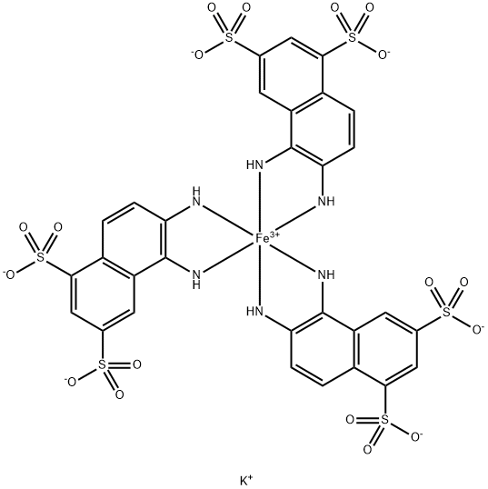 1,2-DIAMINONAPHTHALENE-5,7-DISULFONIC ACID-IRON,tripotassium tris[5,6-diaminonaphthalene-1,3-disulphonato(2-)-N,N']ferrate(3-) 