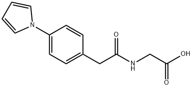 Glycine, N-((p-(1-pyrrolyl)phenyl)acetyl)- Structural