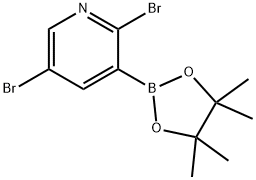 2,5-DIBROMOPYRIDINE-3-BORONIC ACID PINACOL ESTER Structural