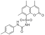 4,5,7-Trimethyl-N-(((4-methylphenyl)amino)carbonyl)-2-oxo-2H-1-benzopy ran-8-sulfonamide