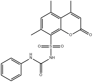 4,5,7-Trimethyl-2-oxo-N-((phenylamino)carbonyl)-2H-1-benzopyran-8-sulf onamide