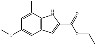 5-METHOXY-7-METHYLINDOLE-2-CARBOXYLIC ACID ETHYL ESTER Structural