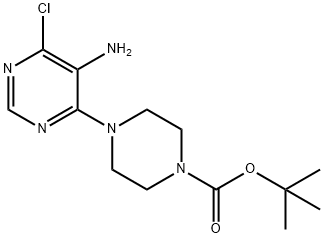 4-(5-AMINO-6-CHLORO-4-PYRIMIDINYL)-1-PIPERAZINECARBOXYLIC ACID 1,1-DIMETHYLETHYL ESTER Structural