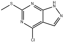 4-CHLORO-6-(METHYLTHIO)-1H-PYRAZOLO[3,4-D]PYRIMIDINE Structural