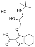 Benzo(b)thiophene-2-carboxylic acid, 4,5,6,7-tetrahydro-3-(3-((1,1-dim ethylethyl)amino)-2-hydroxypropoxy)-, hydrochloride Structural