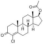 4-Chlorotestosterone acetate  Structural