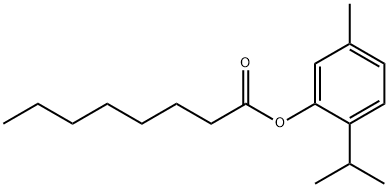 Octanoic acid, 5-methyl-2-(1-methylethyl)phenyl ester Structural