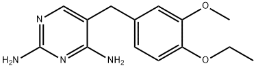 2,4-Pyrimidinediamine, 5-((4-ethoxy-3-methoxyphenyl)methyl)- Structural