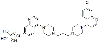 4,4'-(1,3-Propanediyldi-4,1-piperazinediyl)bis(7-chloroquinoline) phosphate Structural