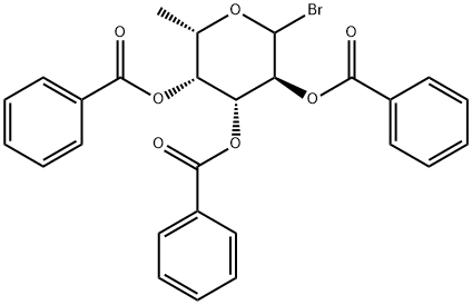 2,3,4-Tri-O-benzoyl-L-fucopyranosylbromide Structural