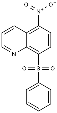 Quinoline,  5-nitro-8-(phenylsulfonyl)- Structural