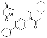 1-Piperidineacetamide, N-(4-cyclopentylphenyl)-N-ethyl-, (Z)-2-butened ioate (1:1) Structural