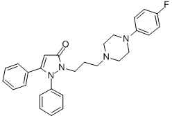 1,2-Dihydro-1,5-diphenyl-2-(3-(4-(4-fluorophenyl)-1-piperazinyl)propyl )-3H-pyrazol-3-one