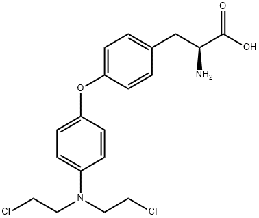 2-amino-3-[4-[4-[bis(2-chloroethyl)amino]phenoxy]phenyl]propanoic acid