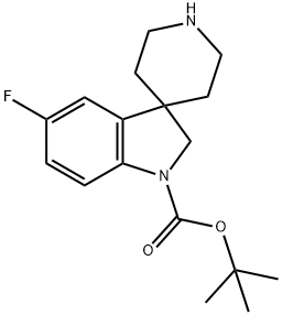 TERT-BUTYL 5-FLUOROSPIRO[INDOLINE-3,4'-PIPERIDINE]-1-CARBOXYLATE Structural
