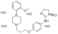 1H-Imidazol-2-amine, 4,5-dihydro-N-(4-(3-(4-(2-methoxyphenyl)-1-pipera zinyl)propoxy)phenyl)-, pentahydrochloride