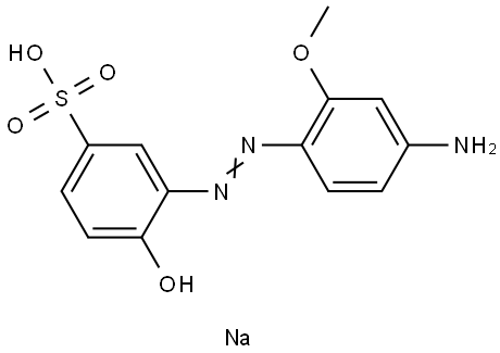 sodium 3-[(4-amino-2-methoxyphenyl)azo]-4-hydroxybenzenesulphonate Structural