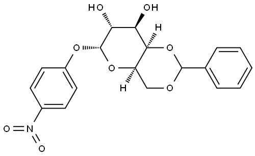 p-Nitrophenyl 4,6-Benzylidene-α-D-glucopyranoside Structural