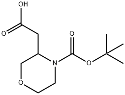 3-CARBOXYMETHYL-MORPHOLINE-4-CARBOXYLIC ACID TERT-BUTYL ESTER Structural