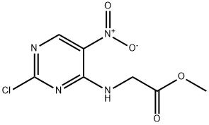 Methyl 2-(2-chloro-5-nitropyrimidin-4-ylamino)acetate Structural
