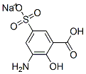 sodium hydrogen 3-amino-5-sulphonatosalicylate Structural