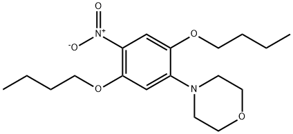 4-(2,5-dibutoxy-4-nitrophenyl)morpholine Structural