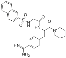 NA-(2-NAPHTHALENESULFONYLGLYCYL)-4-AMIDINO-D,L-PHENYLALANINEPIPERIDIDE Structural