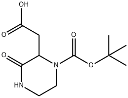 2-CARBOXYMETHYL-3-OXO-PIPERAZINE-1-CARBOXYLIC ACID TERT-BUTYL ESTER