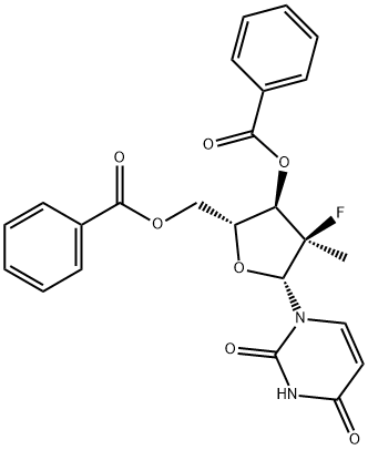 (2'R)-2'-Deoxy-2'-fluoro-2'-Methyl-uridine 3',5'-dibenzoate Structural