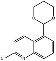 Quinoline, 2-chloro-5-(1,3-dioxan-2-yl)- (9CI) Structural