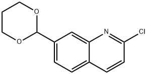 Quinoline, 2-chloro-7-(1,3-dioxan-2-yl)- (9CI) Structural