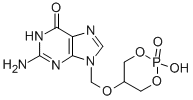 9-((2-hydroxy-1,3,2-dioxaphosphorinan-5-yl)oxymethyl)guanine P-oxide Structural