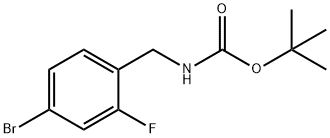 TERT-BUTYL 4-BROMO-2-FLUOROBENZYLCARBAMATE Structural