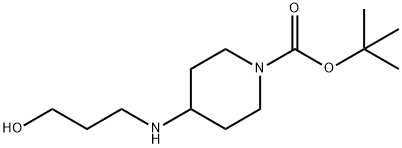 tert-Butyl 4-(3-hydroxypropylamino)piperidine-1-carboxylate Structural