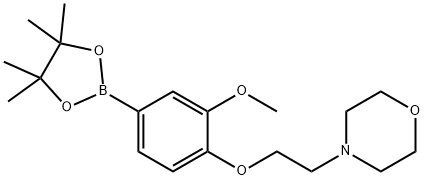 4-(2-[2-METHOXY-4-(4,4,5,5-TETRAMETHYL-[1,3,2]DIOXABOROLAN-2-YL)-PHENOXY]-ETHYL)-MORPHOLINE Structural