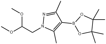 1-(2,2-DIMETHOXY-ETHYL)-3,5-DIMETHYL-4-(4,4,5,5-TETRAMETHYL-[1,3,2]DIOXABOROLAN-2-YL)-1H-PYRAZOLE Structural