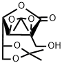 2C-Hydroxymethyl-2,3:5,6-di-O-isopropylidene-D-talono-1,4-lactone Structural