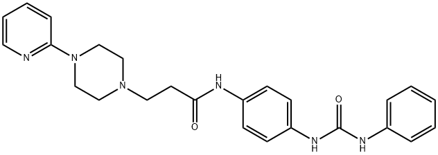 1-Piperazinepropanamide, N-(4-(((phenylamino)carbonyl)amino)phenyl)-4- (2-pyridinyl)-