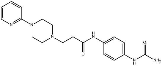 1-Piperazinepropanamide, N-(4-((aminocarbonyl)amino)phenyl)-4-(2-pyrid inyl)-