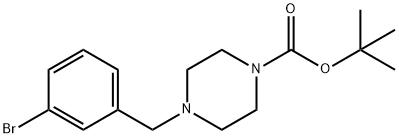 TERT-BUTYL 4-(3-BROMOBENZYL)PIPERAZINE-1-CARBOXYLATE Structural