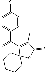 1-Oxaspiro(4.5)dec-3-en-2-one, 4-(4-chlorobenzoyl)-3-methyl- Structural