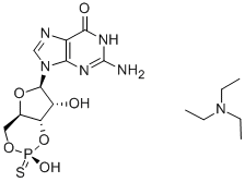 GUANOSINE 3',5'-CYCLIC MONOPHOSPHOROTHIOATE, RP-ISOMER, TRIETHYLAMMONIUM SALT