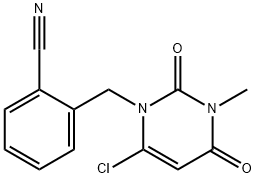 2-[(6-Chloro-3,4-dihydro-3-Methyl-2,4-dioxo-1(2h)-pyriMidinyl)Methyl]benzonitrile Structural Picture